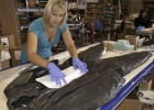 Photo of Elizabeth Dardis in the National Air and Space Museum's Garber facility