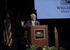 Photo of President Hopkins speaking at Convocation 2012