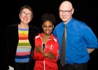 Photo of Julia Reichert and Steve Bognar with Sheri "Sparkle" Williams