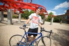 Ian Kallay with his bicyle