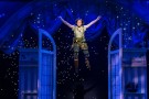 Peter Pan flying above stage