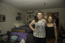 students in newly decorated dorm