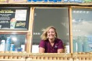 Molly Eaton in her Tropical Kona Shaved Ice truck