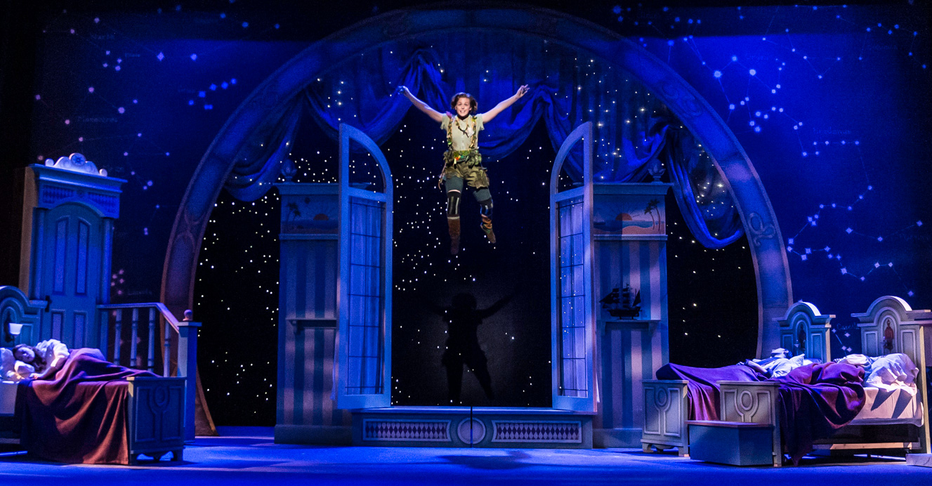 Peter Pan soars over the stage